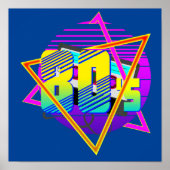 80's Retro  Sunset Poster (Voorkant)