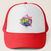 80's Retro  Sunset Trucker Pet (Voorkant)