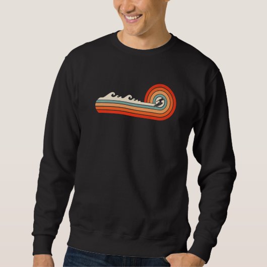 80's Retro Surfing Design Love to Surf Trui (Voorkant)