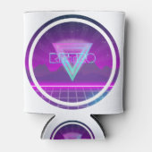 80s Retro Synthwave Grid Blikjeskoeler (Voorkant)