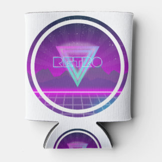80s Retro Synthwave Grid Blikjeskoeler