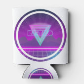 80s Retro Synthwave Grid Blikjeskoeler (Achterkant)