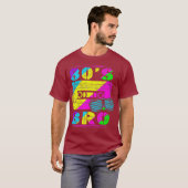80s Retro Tape Bro Party 80s DJ Party Goer T-shirt (Voorkant volledig)