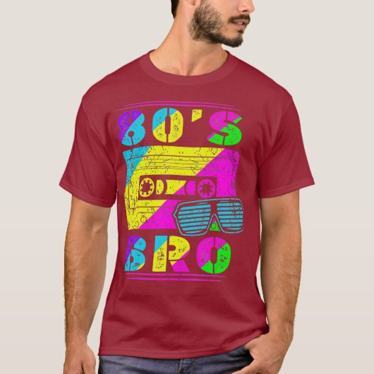 80s Retro Tape Bro Party 80s DJ Party Goer T-shirt (Voorkant)