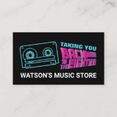 80's Retro-tape, muziekwinkel Visitekaartje (Voorkant)