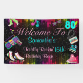 80's Retro, Terug naar de jaren 80 Spandoek (Horizontaal)