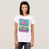 80s Retro Tropische Flamingo T-shirt (Voorkant volledig)