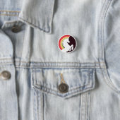 80's Retro Unicorn en Rainbow-Button Ronde Button 3,2 Cm (In situ)