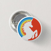 80's Retro Unicorn en Rainbow-Button Ronde Button 3,2 Cm (Voorkant /achterkant)