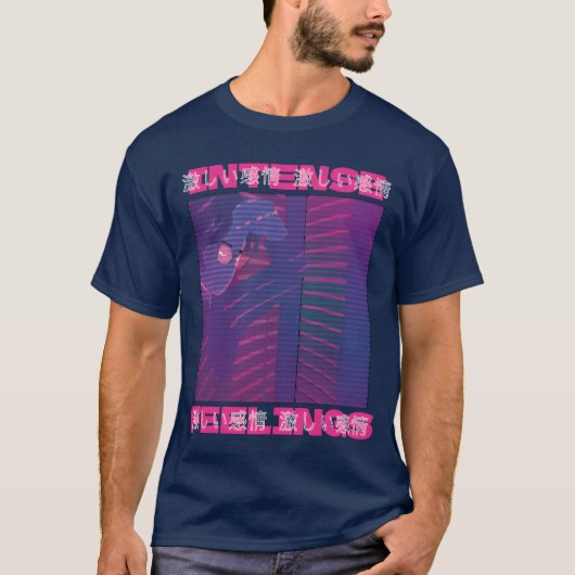 80s Retro Vaporwave Aesthetic Intense Feelings ret T-shirt (Voorkant)