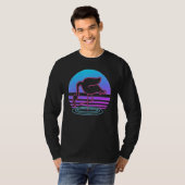 80s Retro Vaporwave Exotic Bird Synthwave Flamingo T-shirt (Voorkant volledig)