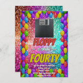 80's Retro Verjaardag Mixtape Throwback Party Uitn Kaart (Voorkant / Achterkant)