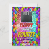 80's Retro Verjaardag Mixtape Throwback Party Uitn Kaart (Voorkant)