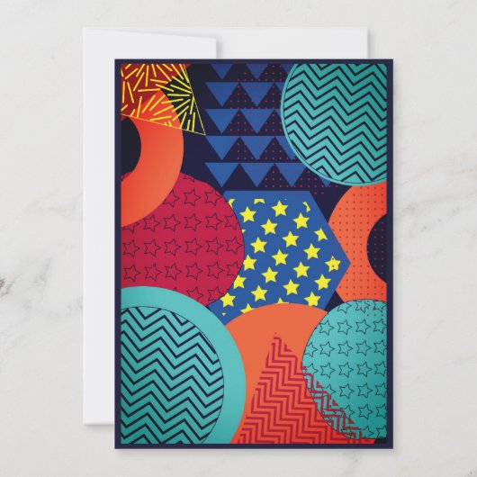 80s Retro Vibrant Pop 30e verjaardag Kaart (Achterkant)