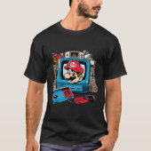 80s Retro Video Game NES Gaming Mario Style Logo! T-shirt (Voorkant)