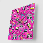 80s retro vierkante klok (Hoek)