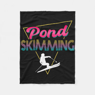 80s Retro Vijver Skieten Kleding Ski Vijver Skimme Fleece Deken