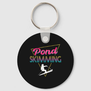 80s Retro Vijver Skieten Kleding Ski Vijver Skimme Sleutelhanger