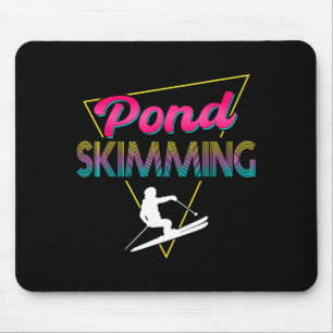 80s retro vijver skim apparatuur ski vijver skimst muismat