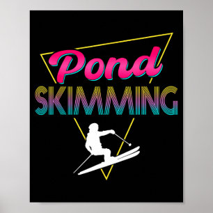 80s retro vijver skimmen kleding ski vijver skim a poster
