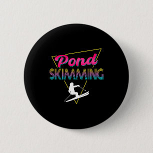 80s retro vijver skimmen kleding ski vijver skimst ronde button 5,7 cm