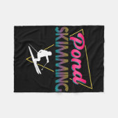 80s Retro Vijver Skimming Apparel Ski Pond Skimmer Fleece Deken (Voorkant (Horizontaal))