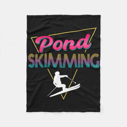 80s Retro Vijver Skimming Apparel Ski Pond Skimmer Fleece Deken (Voorkant)