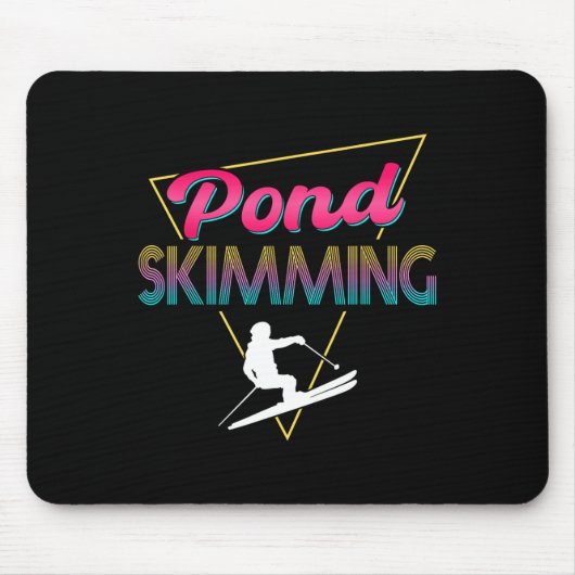 80s Retro Vijver Skimming Apparel Ski Pond Skimmer Muismat (Voorkant)