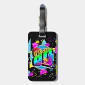 80'S RETRO VINTAGE OLD SCHOOL STIJL BAGAGELABEL (Achterkant verticaal)