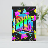 80'S RETRO VINTAGE OLD SCHOOL STIJL BEDANKKAART (Staand voorkant)