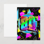 80'S RETRO VINTAGE OLD SCHOOL STIJL BEDANKKAART (Voorkant / Achterkant)