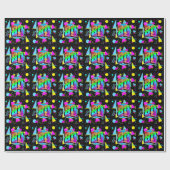80'S RETRO VINTAGE OLD SCHOOL STIJL CADEAUPAPIER (Vlak)
