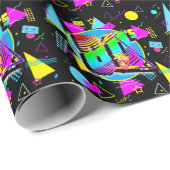 80'S RETRO VINTAGE OLD SCHOOL STIJL CADEAUPAPIER (Rol Hoek)