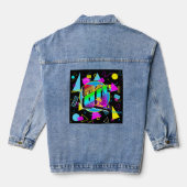 80'S RETRO VINTAGE OLD SCHOOL STIJL DENIM JACKET (Achterkant)