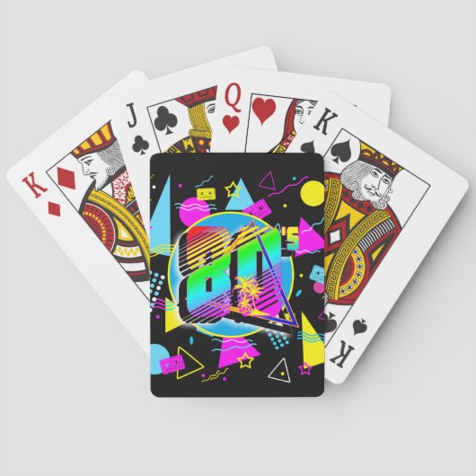 80'S RETRO VINTAGE OLD SCHOOL STIJL POKERKAARTEN (Achterkant)