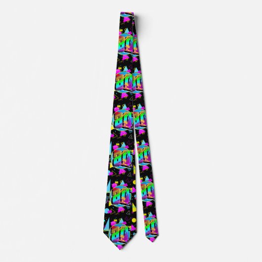 80'S RETRO VINTAGE OLD SCHOOL STIJL STROPDAS (Voorkant)