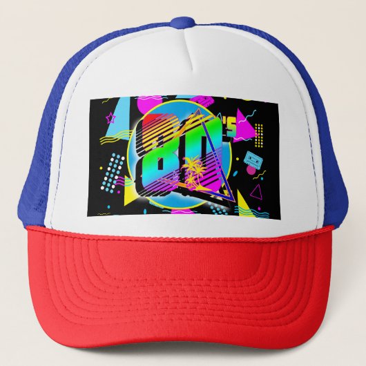 80'S RETRO VINTAGE OLD SCHOOL STIJL TRUCKER PET (Voorkant)