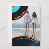 80s Retro vinyl Record foto slaat de datum op Kaart (Voorkant)