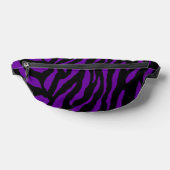 80s RETRO ZWART PAARSE TIGER STREPEN FANNY PACK Heuptasje (Liggend)