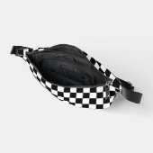 80S RETRO ZWART WIT CHECKERBOARD FANNY PACK HEUPTASJE (Open)