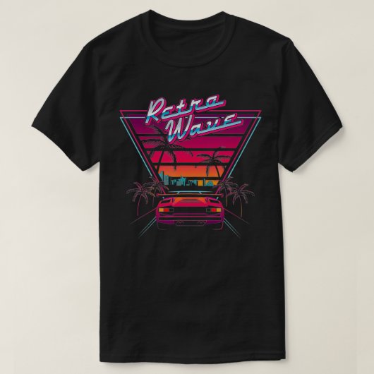 80s  Retrogolf Synthwave Love Retro Wave Mi T-shirt (Design voorkant)