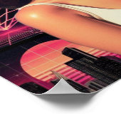 80s Retrowave Girl Poster (Hoek)