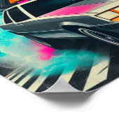 80s Retrowave Girl Poster (Hoek)