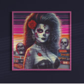 80s Retrowave Gothic Meisje Poster