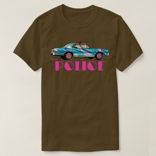 80s Retrowave Police T-shirt (Design voorkant)