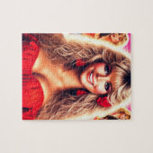 80s Retrowave Vrouw Legpuzzel (Horizontaal)