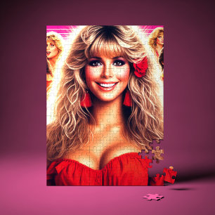 80s Retrowave Vrouw Legpuzzel