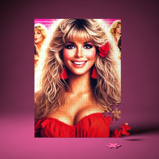 80s Retrowave Vrouw Legpuzzel