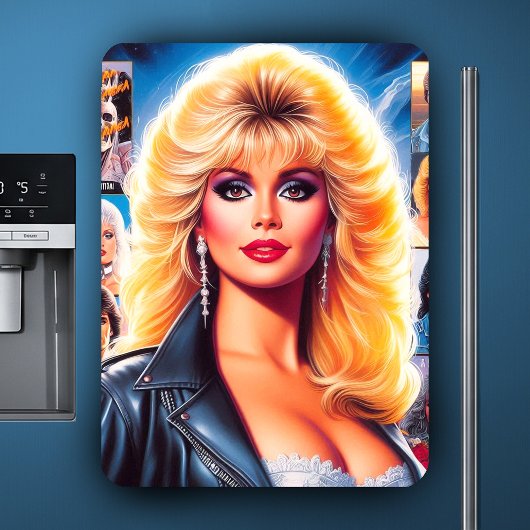 80s Retrowave Vrouw Magneet