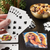 80s Retrowave Vrouw Pokerkaarten (Insitu)